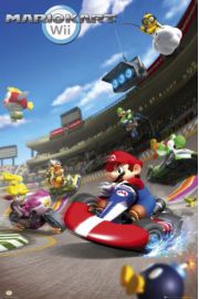 Nintendo Wii Mario Bros Kart - plakat