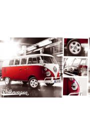 Volkswagen Camper Split Screen - plakat 91,5x61 cm