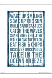 Seaside Ocean Breeze - plakat premium 40x50 cm