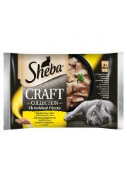 Sheba Craft mokra karma dla kota drobiowe smaki w sosie saszetki 4x85 g