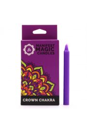 Manifest Magic Candles Crown Chakra, Magiczne wiece Intencyjne Czakra Korony, 12 szt