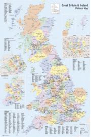 Wielka Brytania - Anglia Mapa - plakat 61x91,5 cm