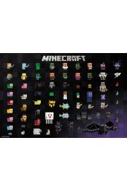 Minecraft Pixel Sprites - plakat 91,5x61 cm