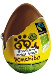 Ponchito Jajko niespodzianka czekoladowe fair trade bezglutenowe 20 g Bio