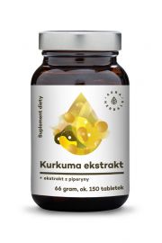 Aura Herbals Kurkuma ekstrakt + piperyna ekstrakt - Suplement diety 66 g