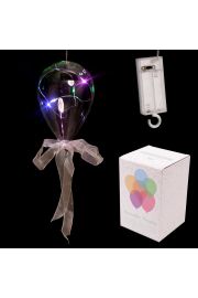 Gadki szklany ozdobny balon LED - redni