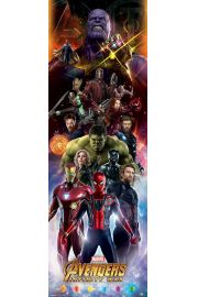 Avengers Infinity War Bohaterowie - plakat 53x158 cm