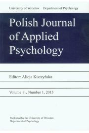 Polish Journal of Applied Psychology Volume 11 Number 2 2013