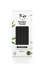 The Cheeky Panda Somki bambusowe jednorazowe, biodegradowalne czarny 250 szt.