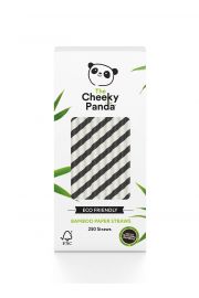 The Cheeky Panda Somki bambusowe jednorazowe, biodegradowalne czarny, biay 250 szt.