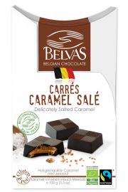 Belvas Belgijskie czekoladki z karmelem i sol fair trade bezglutenowe 100 g Bio