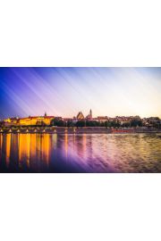 Warszawa Panorama Stare Miasto - plakat premium 140x100 cm