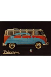 Volkswagen Camper Paint Advert - plakat 91,5x61 cm