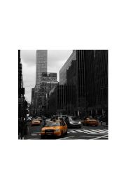 Yellow taxis on 35th street, Manhattan, New York - plakat premium 40x40 cm