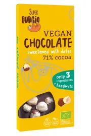 Super Fudgio Czekolada sodzona daktylami z orzechami laskowymi 100 g Bio