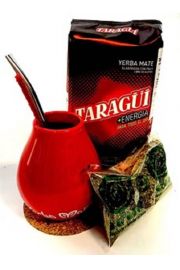 Taragui Zestaw Yerba Mate Energia + Matero Luka + akcesoria 550 g
