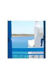 Grecja,  Balkon na Krecie - plakat premium 40x40 cm