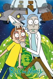 Rick and Morty Ufo - plakat 61x91,5 cm