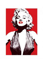 Marilyn Monroe Czerwie - plakat premium 40x50 cm