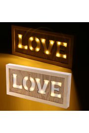 cienna dekoracja LED - LOVE