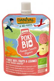 Danival Poki - przecier jabko-marchew-guawa 100% owocw bez dodatku cukrw 90 g
