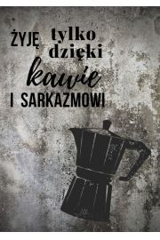 Kawa i sarkazm  - plakat 40x50 cm