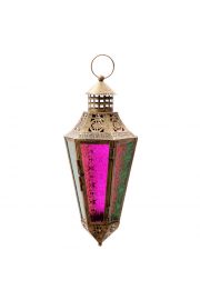 Stylowy lampion w marokaskim stylu z kolorowym szkem