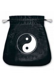 Aksamitny woreczek z symbolem Yin Yang (na karty tarota)
