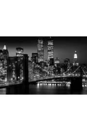 Nowy Jork Manhattan Noc - plakat 91,5x61 cm