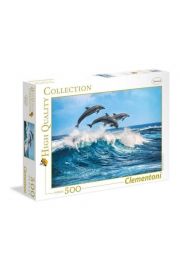 Puzzle 500 el. High Quality Collection. Delfiny Clementoni