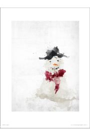 Christmas Snowman - plakat premium 30x40 cm