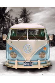 Californian Volkswagen Camper - plakat 40x50 cm