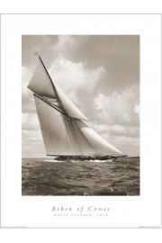 Wielki Jacht na morzu - plakat premium 60x80 cm