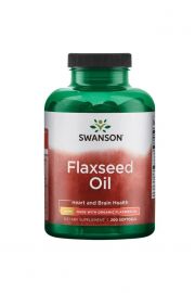 Swanson Flaxseed Oil 1000 mg - suplement diety 200 kaps.