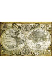 Historyczna Mapa wiata - plakat 91,5x61 cm