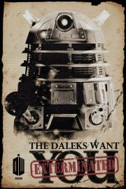 Doctor Who Daleks Want You Exterminated - plakat
