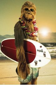 Chewie z Desk Surfingow - Star Wars Gwiezdne Wojny - plakat 61x91,5 cm