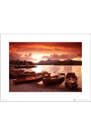 Tom Mackie Sunset Boats - plakat premium 40x30 cm