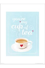 Typographic My Cup Of Tea - plakat premium 30x40 cm