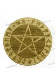 Pentagram runiczny drewniany