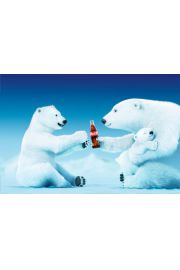 Coca Cola Misie Polarne Rodzina - plakat 91,5x61 cm