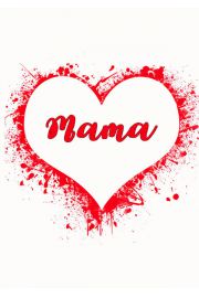 Mama, serce - plakat 42x59,4 cm