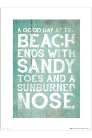 Sandy Toes Sunburned Nose - plakat premium 30x40 cm
