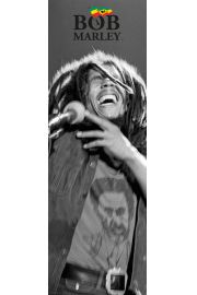 Bob Marley Black and White - plakat 53x158 cm