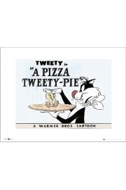 Tweety Pizza Tweety Pie - plakat premium 40x30 cm