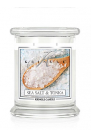 Kringle Candle rednia wieca zapachowa z dwoma knotami Sea Salt & Tonka 411 g