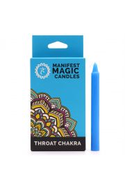 Manifest Magic Candles Throat Chakra, Magiczne wiece Intencyjne Czakra Garda, 12 szt