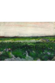 Vincent Van Gogh, Landscape with Wheelbarrow - plakat 50x70 cm