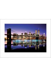 Brooklyn Bridge Colour - plakat premium 80x60 cm