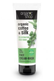 Organic Shop Maska do twarzy wygadzajca Jedwabna Kawa 75 ml